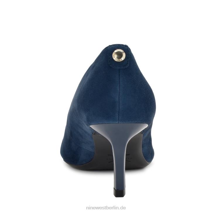 Nine West RR2J1151Kuna 9x9 spitze Zehenpumps Französisches Marineblau-Wildleder