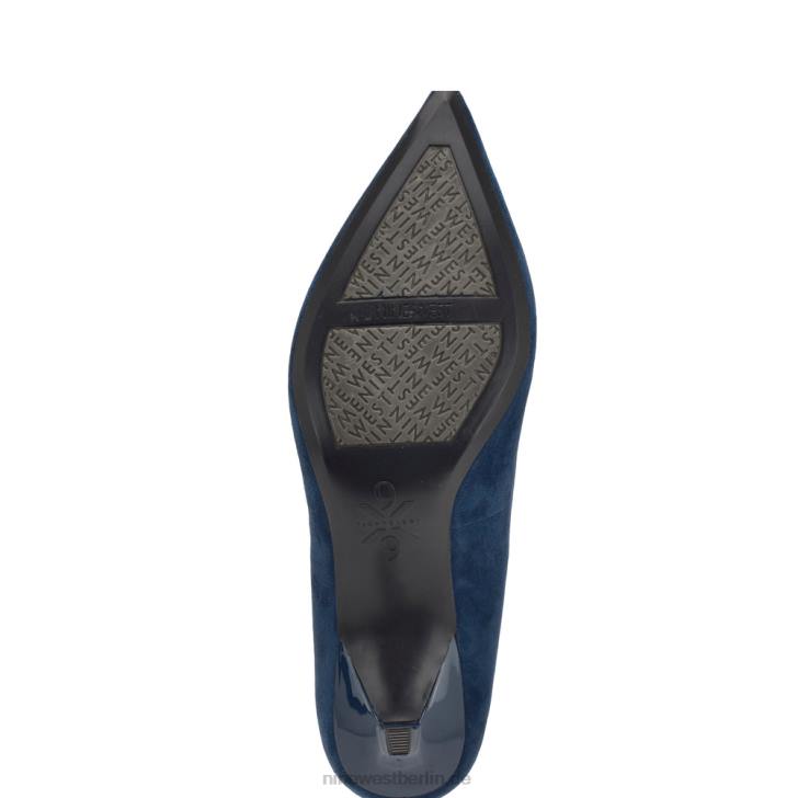 Nine West RR2J1151Kuna 9x9 spitze Zehenpumps Französisches Marineblau-Wildleder