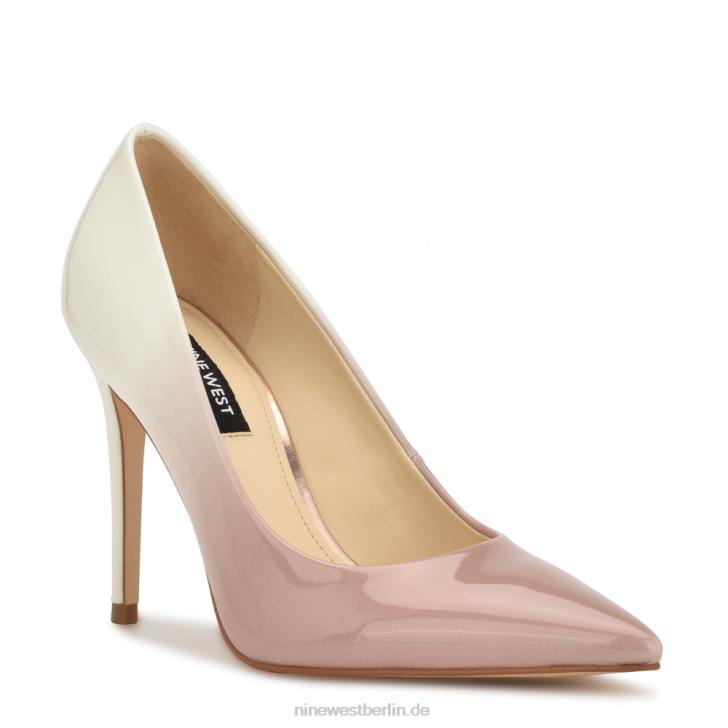 Nine West RR2J1259Frische Pumps mit spitzer Zehenpartie kaum nacktes weißes Ombre