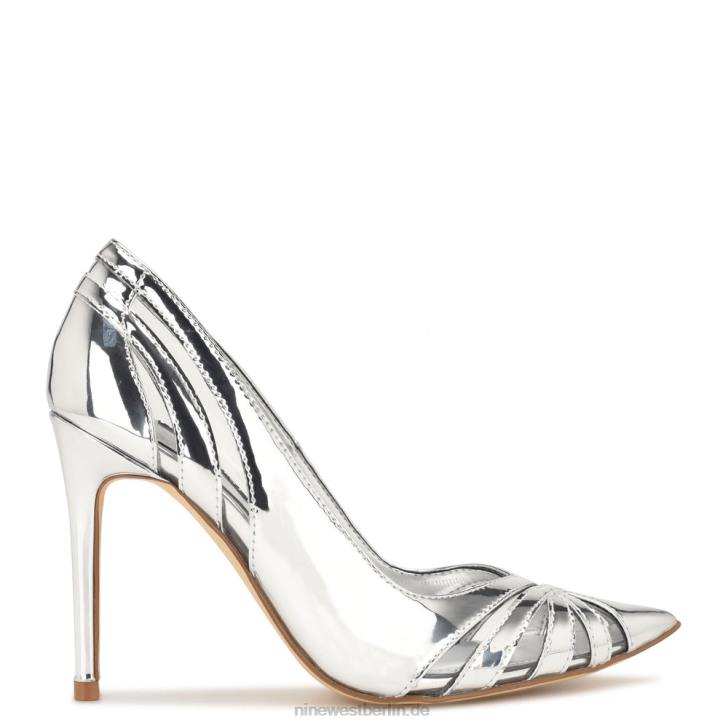 Nine West RR2J1298Lieblings-Pumps mit spitzer Zehenpartie silber/klar