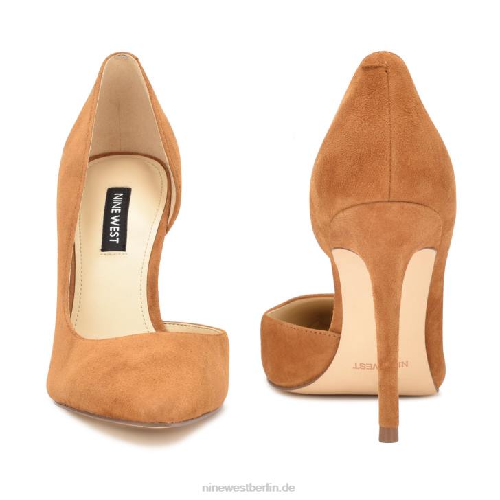 Nine West RR2J1325Spitze Pumps von Folowe d\'Orsay dunkles natürliches Wildleder