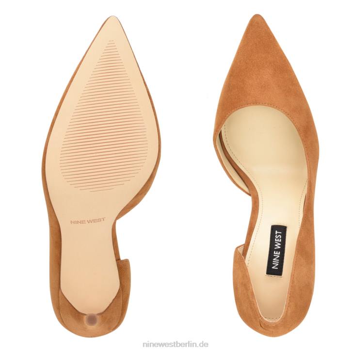 Nine West RR2J1325Spitze Pumps von Folowe d\'Orsay dunkles natürliches Wildleder