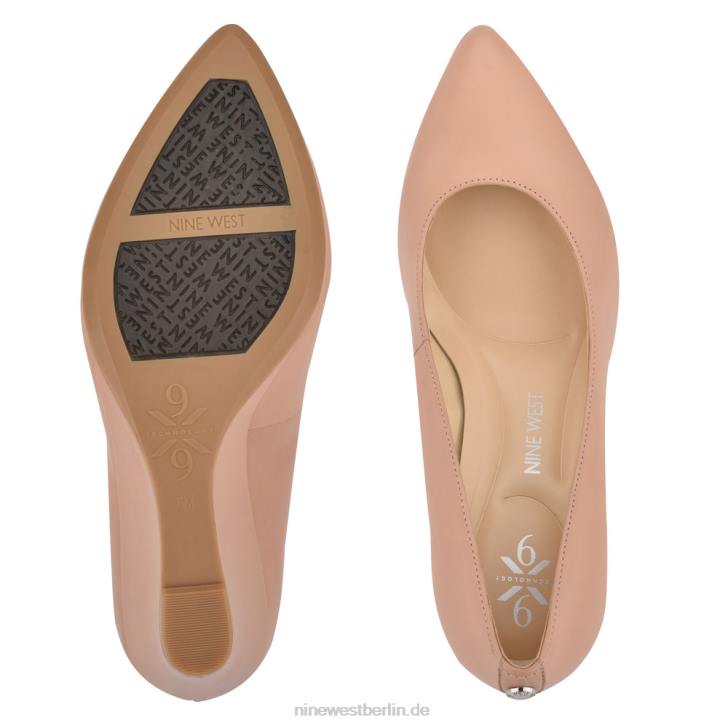 Nine West RR2J2248Kleid-Wedges im Kaliber 9x9 kaum nacktes Leder