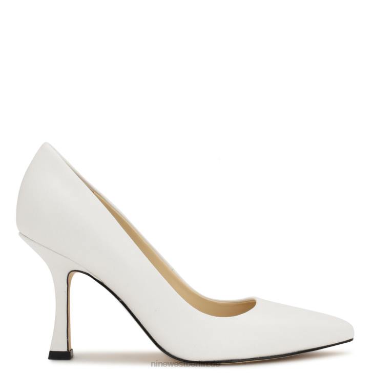 Nine West RR2J1191sortiert spitze Pumps weißes Leder