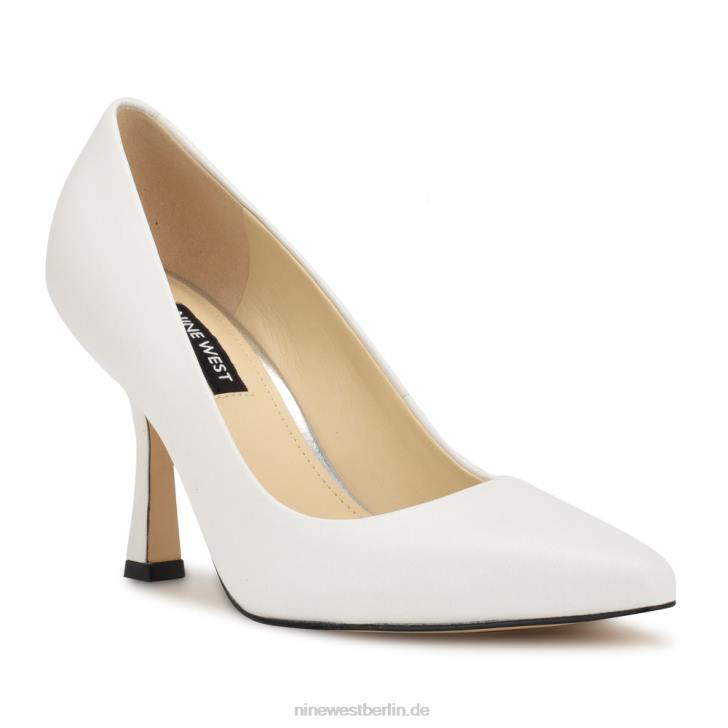 Nine West RR2J1191sortiert spitze Pumps weißes Leder