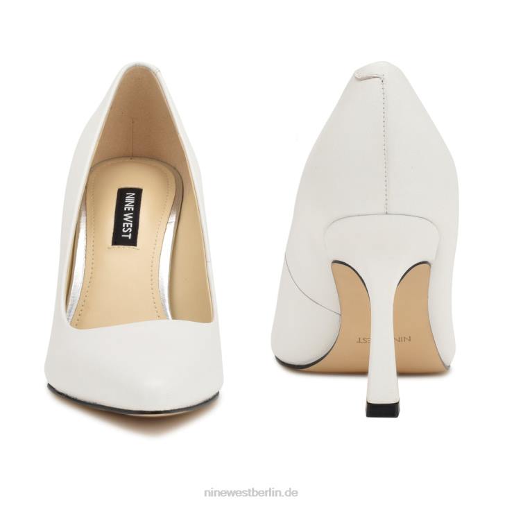 Nine West RR2J1191sortiert spitze Pumps weißes Leder
