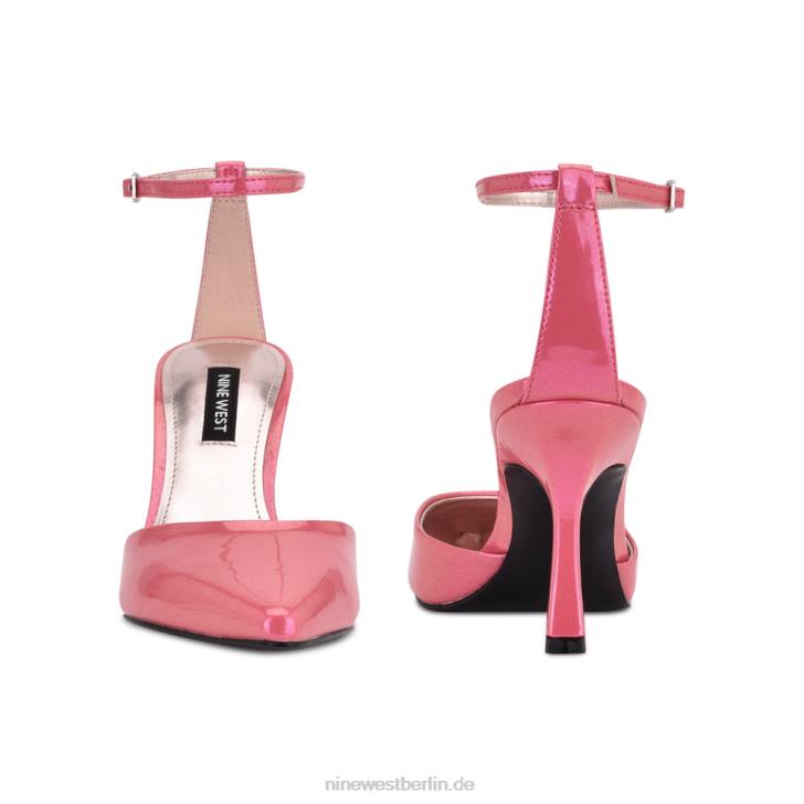 Nine West RR2J1212Formschöne, spitze Pumps mit Knöchelriemen rosa perlmuttmetallic