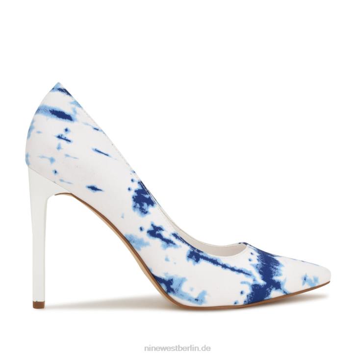 weiß-blauer Krawattenfarbstoff