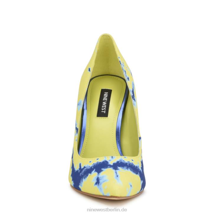 Nine West RR2J1377Spitze Pumps von Tatiana neongrüner blauer Krawattenfarbstoff