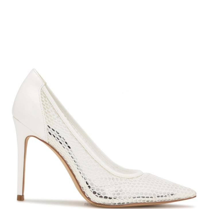 Nine West RR2J1402schleudert Mesh-Pumps Weiss