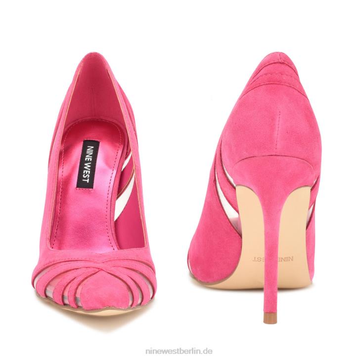 Nine West RR2J1413Lieblings-Pumps mit spitzer Zehenpartie rosa/klares Wildleder