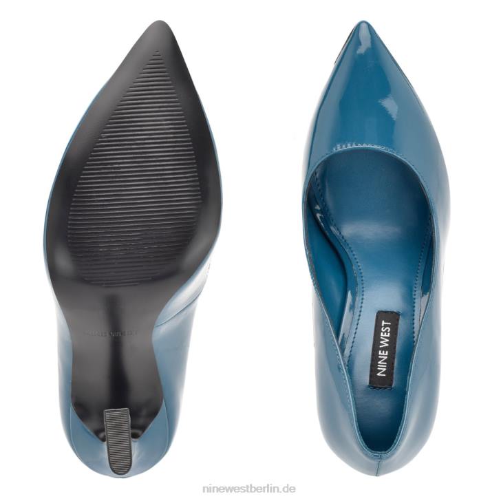 Nine West RR2J1506Trendz-Pumps mit spitzer Zehenpartie Blaugrünes Patent