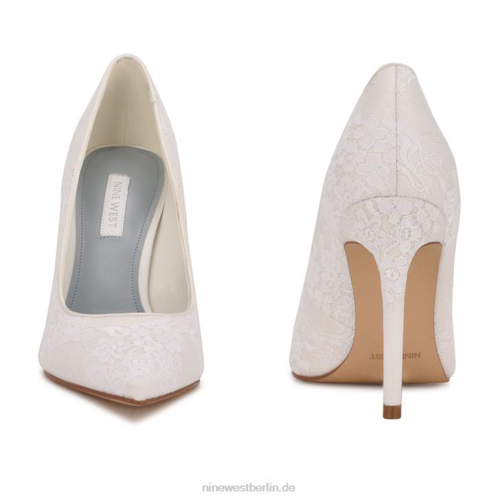 Nine West RR2J1630Frische Pumps mit spitzer Zehenpartie weißer Spitze