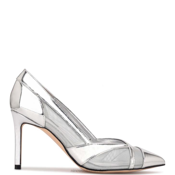 Nine West RR2J1881Evani Kleid-Pumps Silberspiegelmetallic