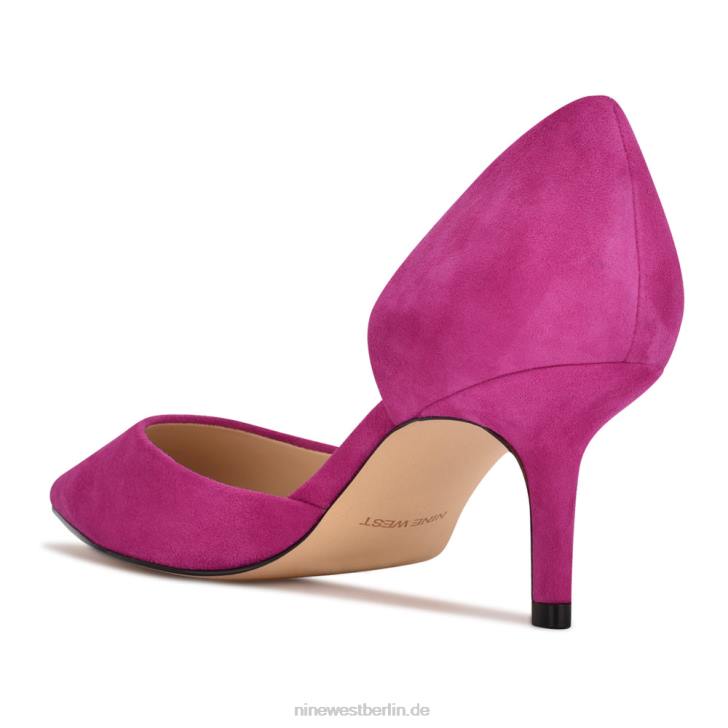 Nine West RR2J2162Kommen Sie mit spitzen Zehenpumps an rosa Wildleder