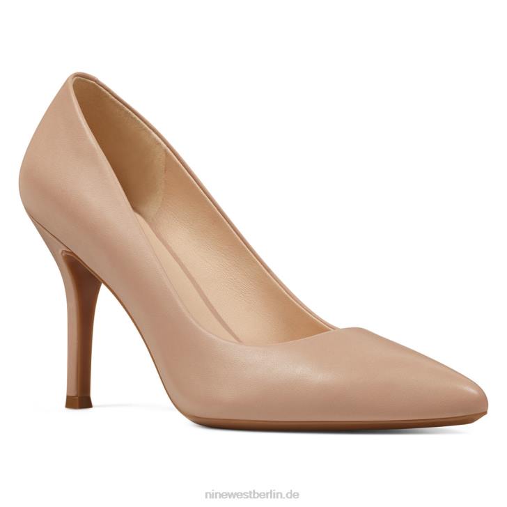 Nine West RR2J2381Fünfte 9x9-Pumps mit spitzer Zehenpartie kaum nacktes Leder