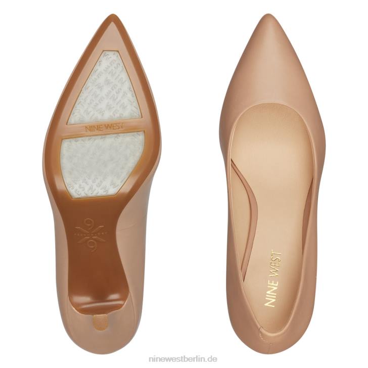 Nine West RR2J2381Fünfte 9x9-Pumps mit spitzer Zehenpartie kaum nacktes Leder