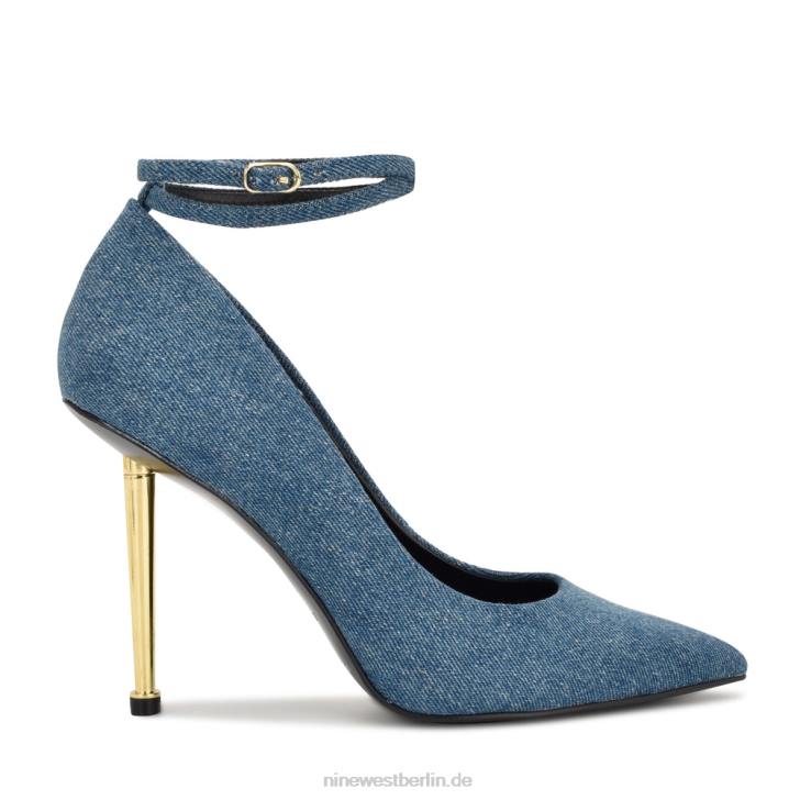 Nine West RR2J867Trevs Knöchelwickelpumps Denim
