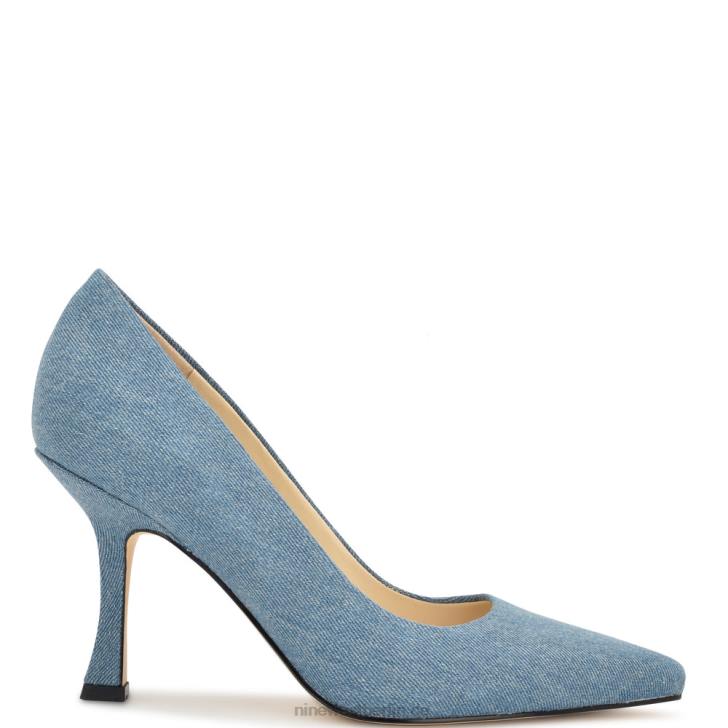 Nine West RR2J869sortiert spitze Pumps blauer Jeansstoff