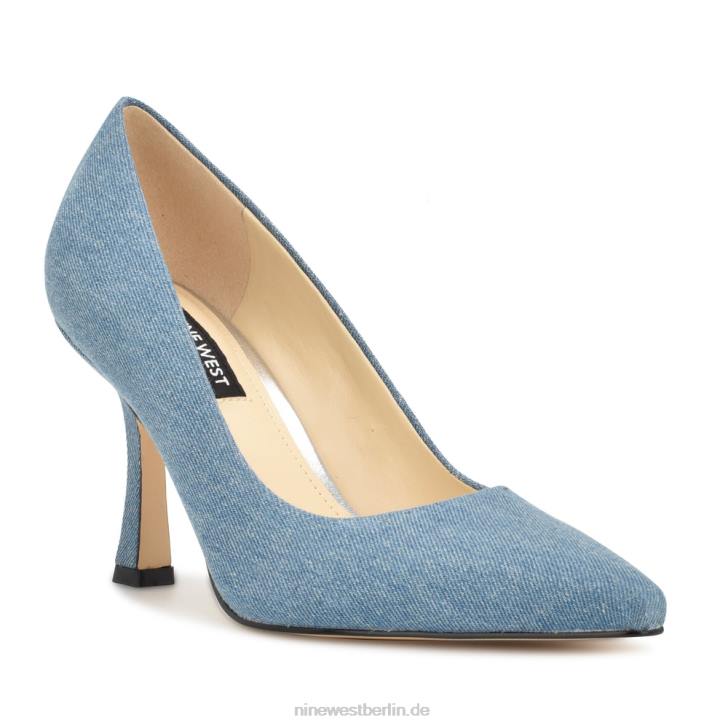 Nine West RR2J869sortiert spitze Pumps blauer Jeansstoff