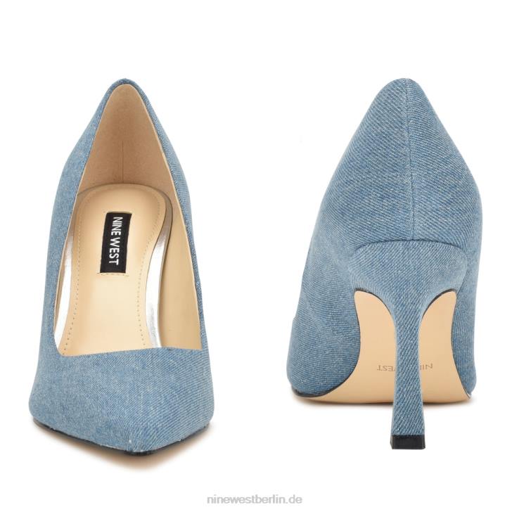 Nine West RR2J869sortiert spitze Pumps blauer Jeansstoff