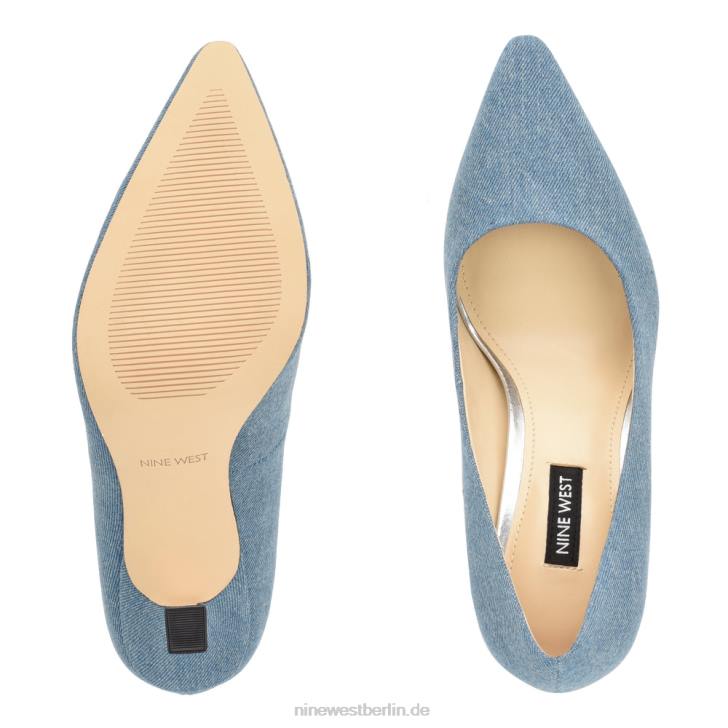 Nine West RR2J869sortiert spitze Pumps blauer Jeansstoff