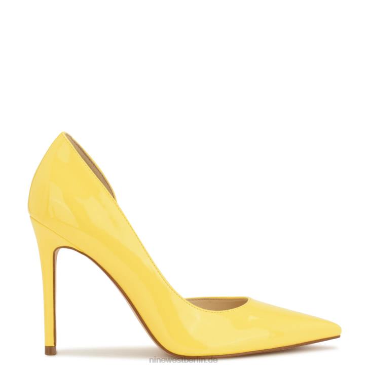 Nine West RR2J889Spitze Pumps von Folowe d'Orsay leuchtend gelbes Lackleder