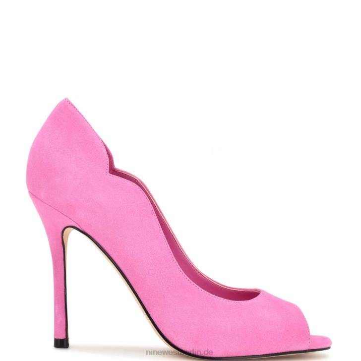 Nine West RR2J898Peep-Toe-Pumps von Kelyan rosa Wildleder