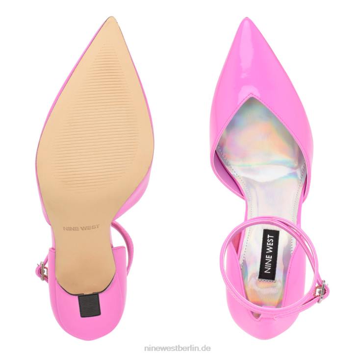 Nine West RR2J900Frends D\'Orsay-Pumps mit Knöchelriemen rosa Lack