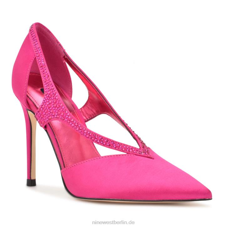 Nine West RR2J903Fantasie-Pumps mit spitzer Zehenpartie rosa satinierter Kristall