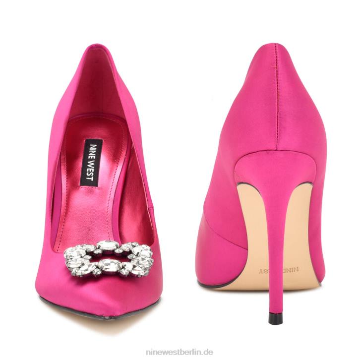 Nine West RR2J905Fana-Pumps mit spitzer Zehenpartie rosa satinierter Kristall