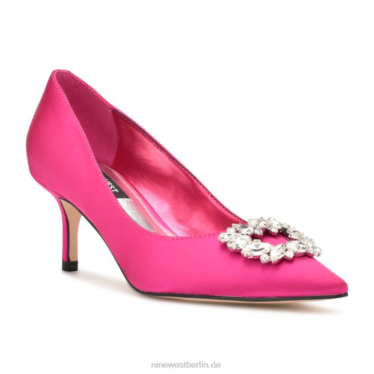 Nine West RR2J909Avolon-Pumps mit spitzer Zehenpartie rosa satinierter Kristall