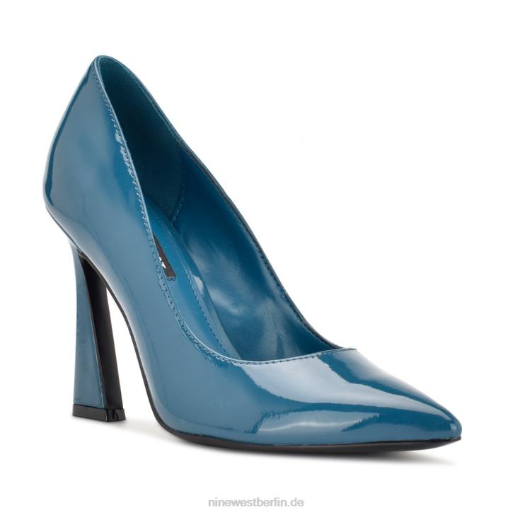 Nine West RR2J919Trendz-Pumps mit spitzer Zehenpartie Blaugrünes Patent