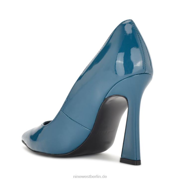 Nine West RR2J919Trendz-Pumps mit spitzer Zehenpartie Blaugrünes Patent