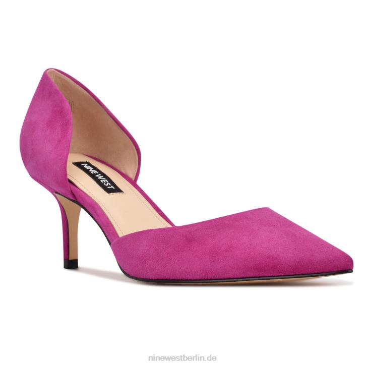 Nine West RR2J942Kommen Sie mit spitzen Zehenpumps an rosa Wildleder