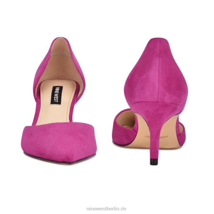 Nine West RR2J942Kommen Sie mit spitzen Zehenpumps an rosa Wildleder
