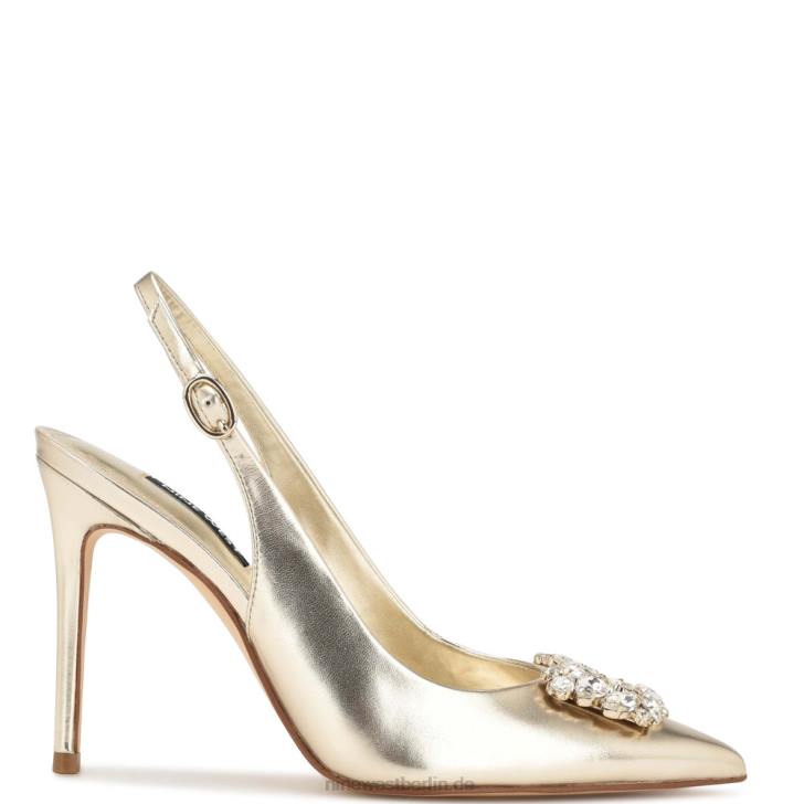 Nine West RR2J1094Berühmte Slingback-Pumps Platinkristall
