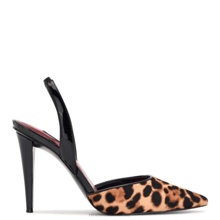 Nine West RR2J1347Flory Slingback-Pumps Leopardenhaarkalb