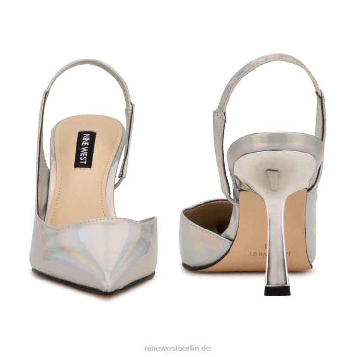 Nine West RR2J1943Mollie Slingbacks mit spitzer Zehenpartie und Absatz irisierend