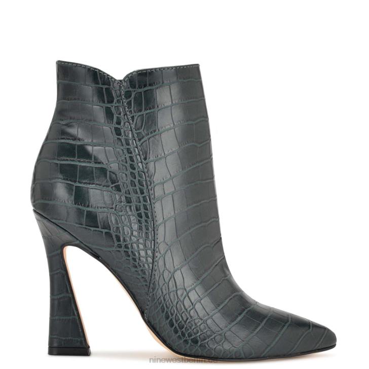 Nine West RR2J1492Torrie-Kleid-Stiefeletten Smaragdgrünes Kroko