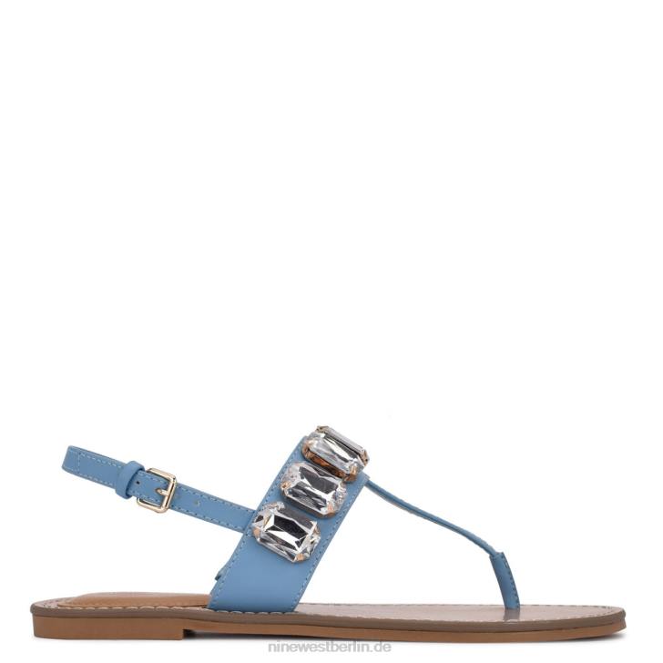 Nine West RR2J1010Koralle flache Sandalen blaue Minze