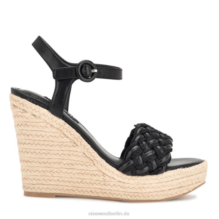Nine West RR2J746Hosana Espadrille-Keilsandalen Schwarz