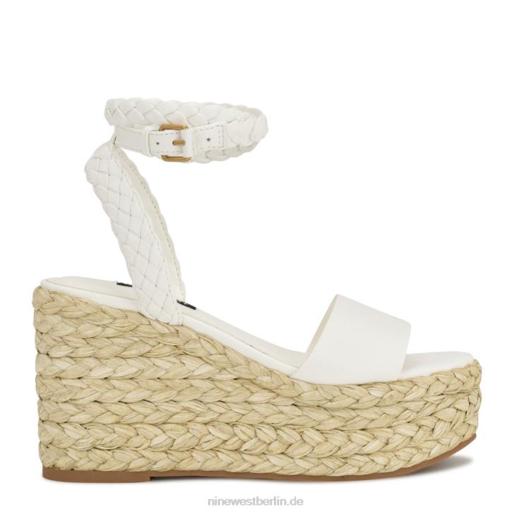 Nine West RR2J751Keily Espadrille-Keilsandalen Weiss
