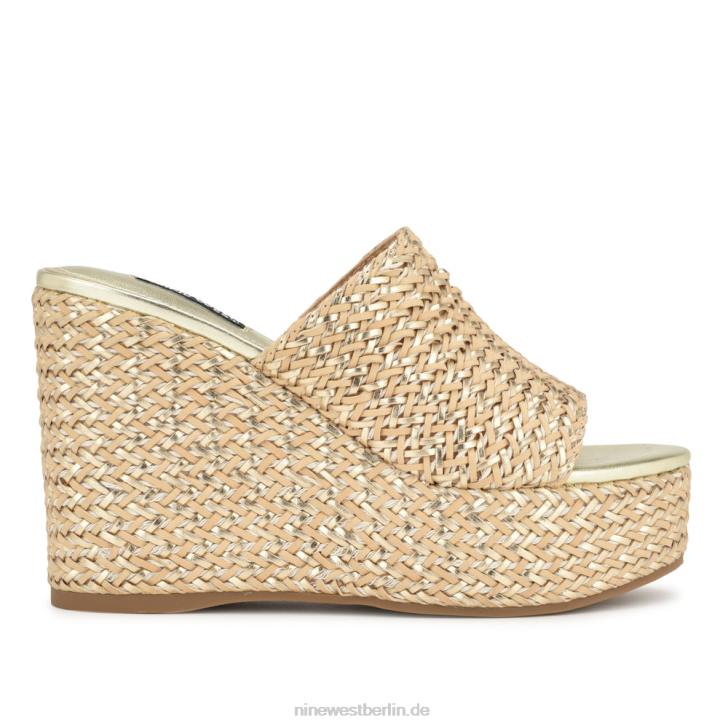 Nine West RR2J763Everie Espadrille-Keilsandalen natürliches Platin