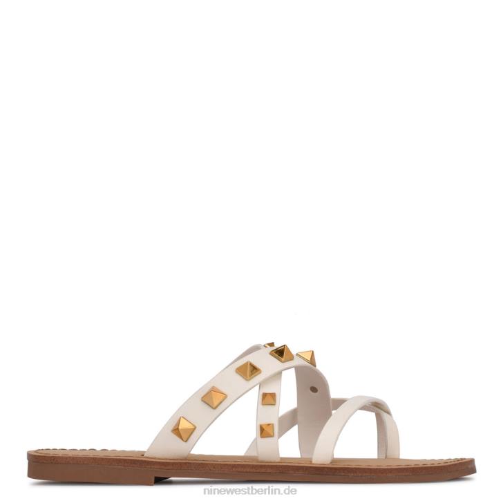 Nine West RR2J100Cerri flache Slide-Sandalen Weiss