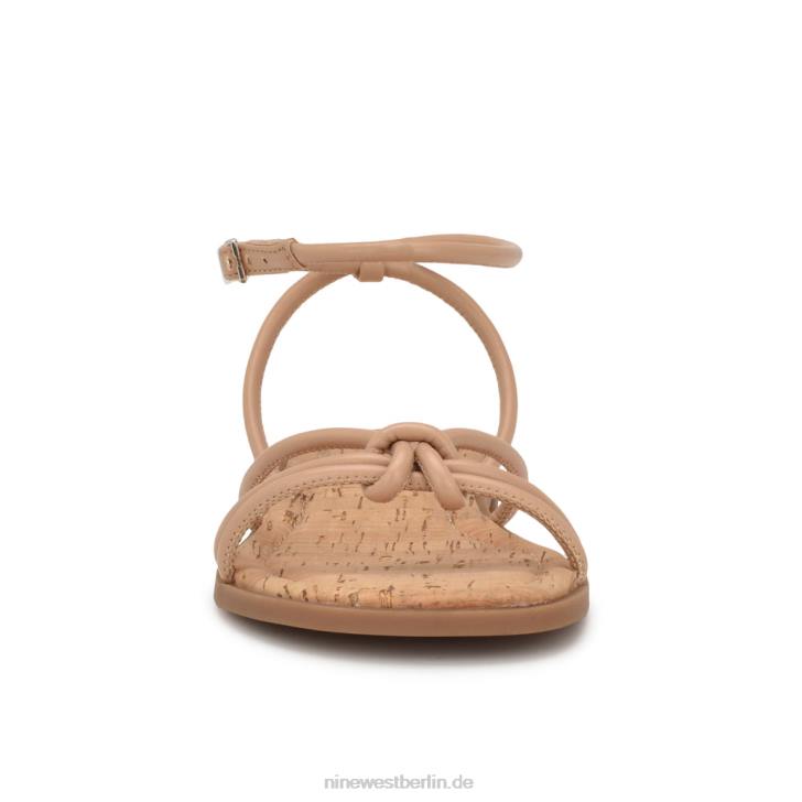 Nine West RR2J1069Flache Sandalen mit Knöchelriemen und Knöchelriemen warmes Rouge