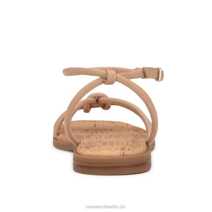 Nine West RR2J1069Flache Sandalen mit Knöchelriemen und Knöchelriemen warmes Rouge