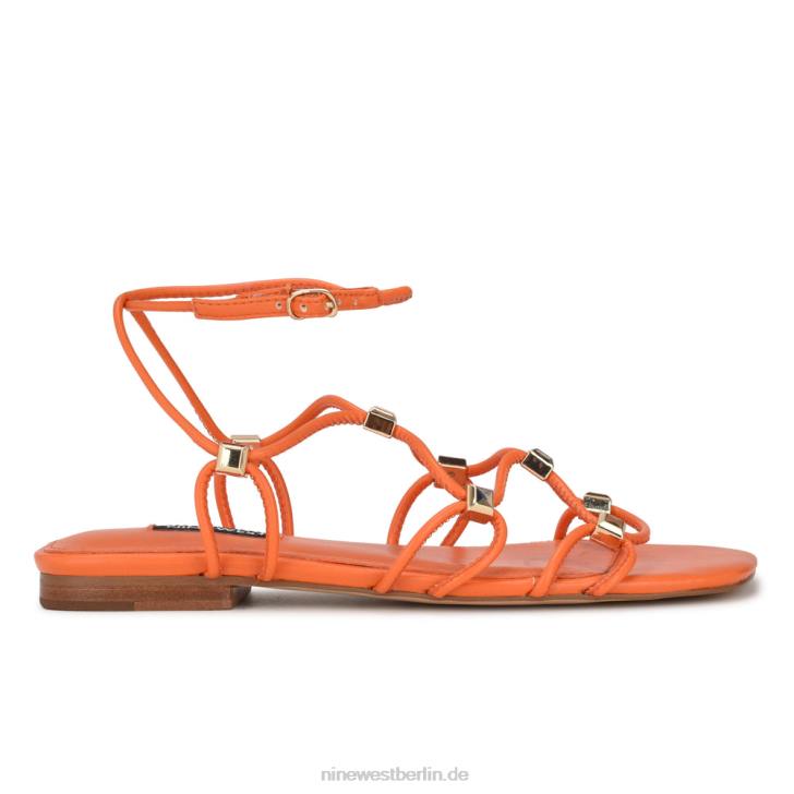 Nine West RR2J15Majah flache Riemchensandalen orange