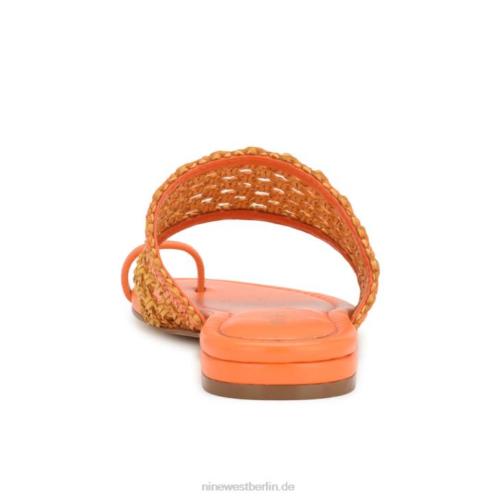 Nine West RR2J33Nolah flache Slide-Sandalen orange-gelbes Ombre