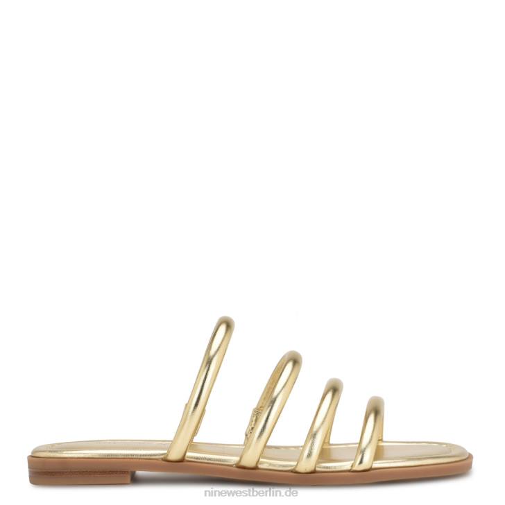 Nine West RR2J52Glücklich flache Slide-Sandalen Platin